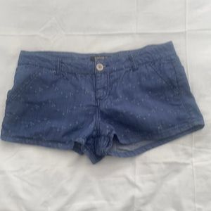 Forever 21 Blue Eyelet Denim Shorts. Size 28.